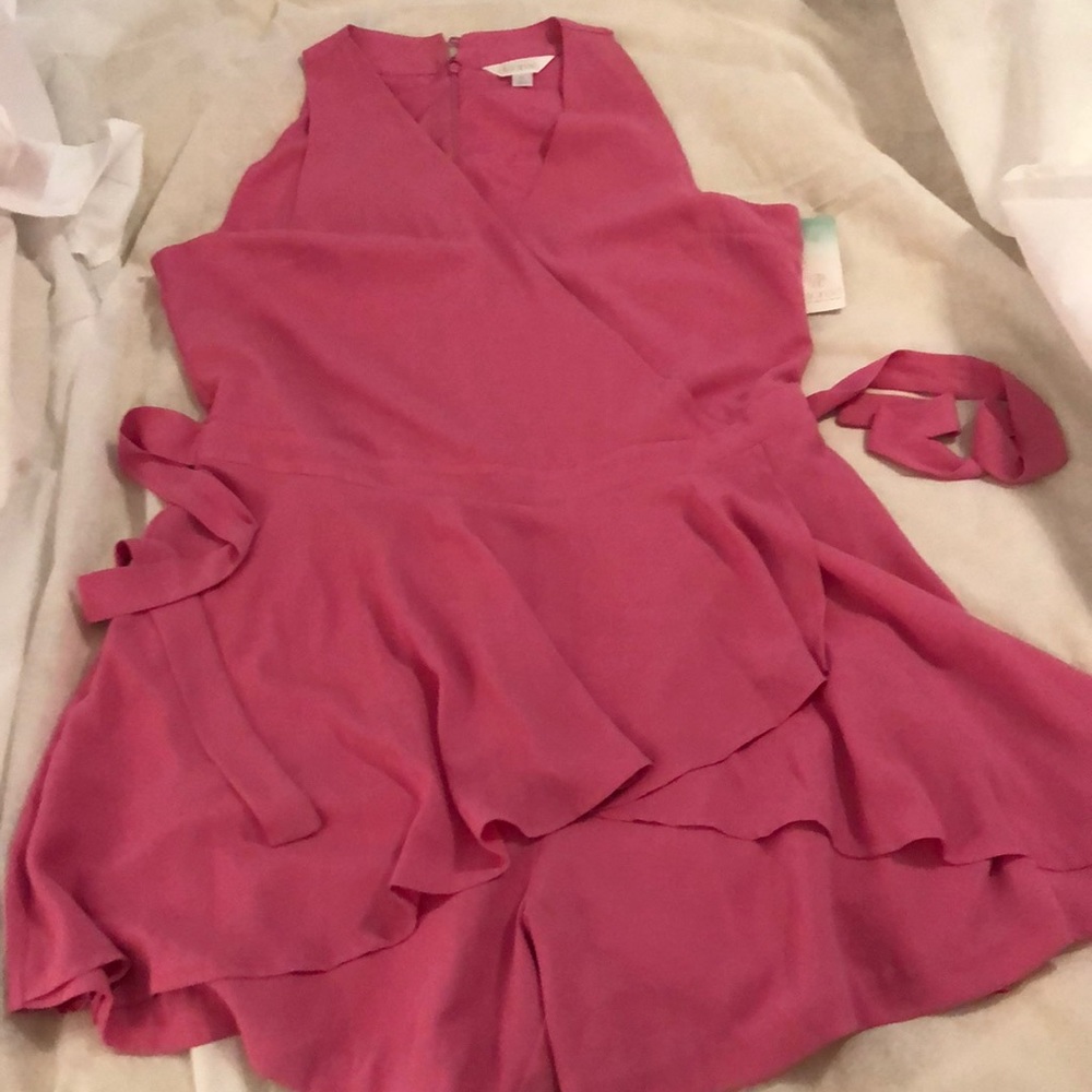 Pink Decree pseudo wrap romper